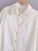 silk satin texture loose white shirt  NSAM47466