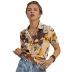 casual print chiffon short-sleeved shirt NSJR47512