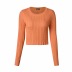  solid color twist knitpullover bottoming sweater NSHS50913