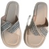 interwoven rhinestone slide sandals NSHU50952
