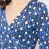 Waist Lace-up Printed Bowknot Dress NSJR50967