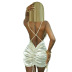 sling folds sexy big backless dress NSHLJ51023