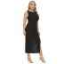 Plus Size Slim Split Dress NSOY51057