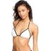 Traje de baño bikini de color en contraste blanco y negro NSLUT53600