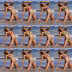 sexy traje de baño bikini halter de color liso NSLUT53599