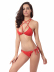 fashion plain color cross strap halter bikini swimsuit set NSLUT53588
