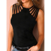 Hollow Sexy Small Sling Knitted Halterneck Vest Top NSSUO57241