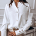 Long Sleeve Stand Collar Solid Color Long Sleeve Cardigan Shirt NSSUO57232