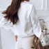 Long Sleeve Stand Collar Solid Color Long Sleeve Cardigan Shirt NSSUO57232