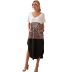 Leopard Print Stitching Short Sleeve Split T-Shirt Dress NSMAN51376