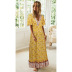 short-sleeved V-neck floral dress NSMAN51425