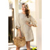 solid color round neck loose skirt puff sleeve dress NSAL51520