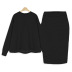 plus size long-sleeved sweatershirt & skirt two-piece  NSJR51568