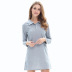 casual solid color lapel long-sleeved dress NSJR51570