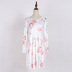 loose floral print long-sleeved dress NSJR51579