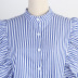 new ruffled blue striped long-sleeved shirt  NSJR51584