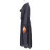 Plus Size Pleated Polka Dot Sweet Long-Sleeved Long Dress NSJR51592