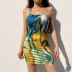 retro one-shoulder print dress NSRUI51603