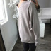 drawstring V-neck irregular sweatershirt NSKL51666