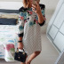 vestido floral de manga corta con cuello redondo NSKL51675