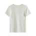 chain short-sleeved V-neck knitted t-shirt NSAC51722