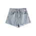summer loose crimped denim shorts  NSAC51723