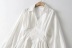 lace-up pleated shirt dress NSAC51732