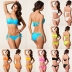 Conjunto de traje de baño de bikini de tubo trasero de lazo de color sólido de moda NSLUT53842