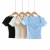 Square neck short-sleeved T-shirt  NSAC51804