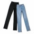 High-Waist Straight Split Jeans NSAC51807