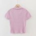 Polo collar knitted short-sleeved women s T-shirt  NSHS51839