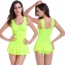 fashion solid color slim dress typ one-piece swimsuit NSLUT53816