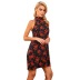 Sexy Strapless Lace-up Hanging Neck Floral Dress  NSJR52120