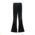 pantalones acampanados de punto elástico casual de cintura alta NSAC52130