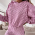 printing long-sleeved loose hooded swearshirt & pants set NSKX52178