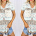 summer new printing contrast short-sleeved loose casual T-shirt NSKX52184