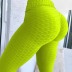 Pantalones de fitness de burbujas de jacquard ajustados de cintura alta sexy NSYF52251