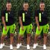 Color Matching Printed Letter Sports Tee & Shorts Set NSYF52252