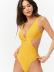 chest twist solid color one-piece swimwear NSHL52255