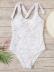 Bow Sling Lace-up One-Piece Swimsuit  NSHL52265