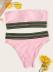 new sexy national wind belt wrapped chest high waist split bikini swimsuit NSHL52267