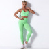seamless knitted solid color yoga pants ＆ fitness running shockproof yoga clothes NSNS52299