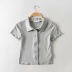 summer new fashion solid color small lapel slim T-shirt NSHS52307