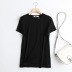 cotton loose solid color round neck T-shirt NSAM52387