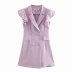  flying sleeve suit collar double-breasted casual dress NSAM52390