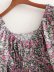 spring flower print collar sleeve blouse NSAM52410