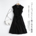 lapel sleeveless lace-up fashion dress  NSAM52431