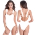 sexy ruffled sling halter triangle high waist one-piece swimsuit  NSLUT53813