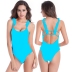 sexy ruffled sling halter triangle high waist one-piece swimsuit  NSLUT53813