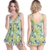 large size sexy printed sling skirt-style one-piece swimsuit  NSLUT53811